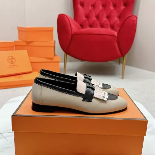 Replica Hermes Leather Shoes For Women #1341237 $125.00 USD for Wholesale