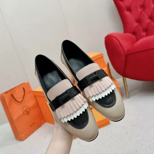 Replica Hermes Leather Shoes For Women #1341237 $125.00 USD for Wholesale