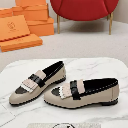Replica Hermes Leather Shoes For Women #1341237 $125.00 USD for Wholesale