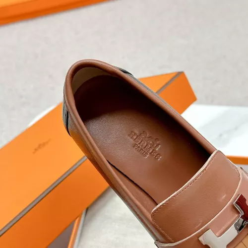 Replica Hermes Leather Shoes For Women #1341241 $125.00 USD for Wholesale