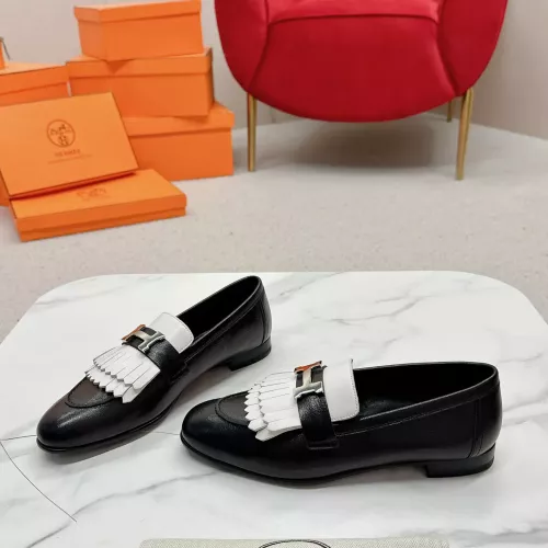 Replica Hermes Leather Shoes For Women #1341245 $125.00 USD for Wholesale