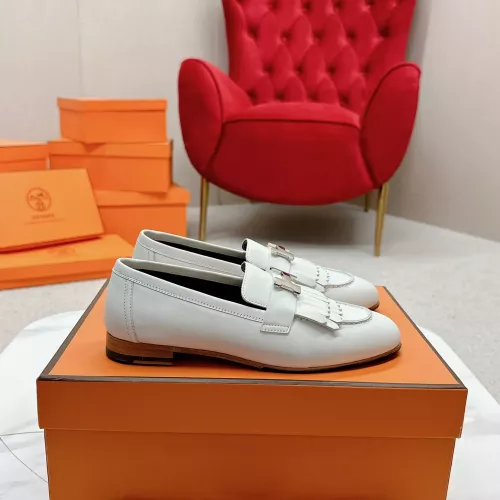 Replica Hermes Leather Shoes For Women #1341258 $125.00 USD for Wholesale