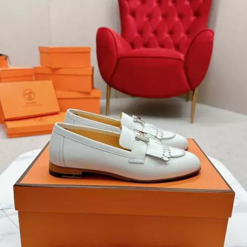 Replica Hermes Leather Shoes For Women #1341259 $125.00 USD for Wholesale