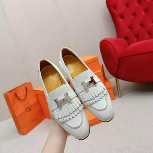 Replica Hermes Leather Shoes For Women #1341259 $125.00 USD for Wholesale