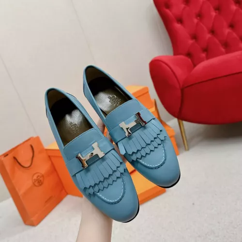 Replica Hermes Leather Shoes For Women #1341260 $125.00 USD for Wholesale