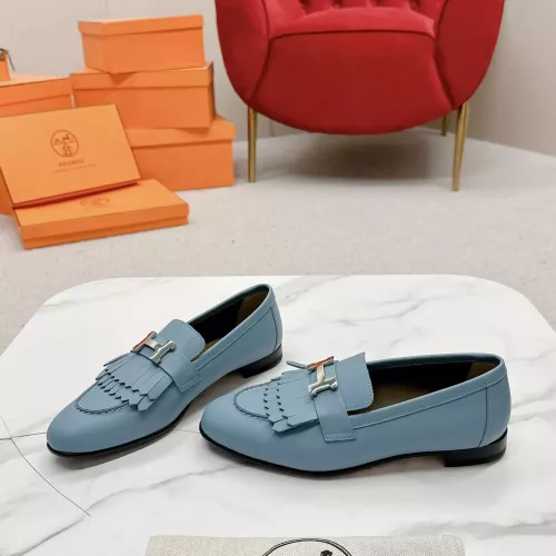 Replica Hermes Leather Shoes For Women #1341260 $125.00 USD for Wholesale