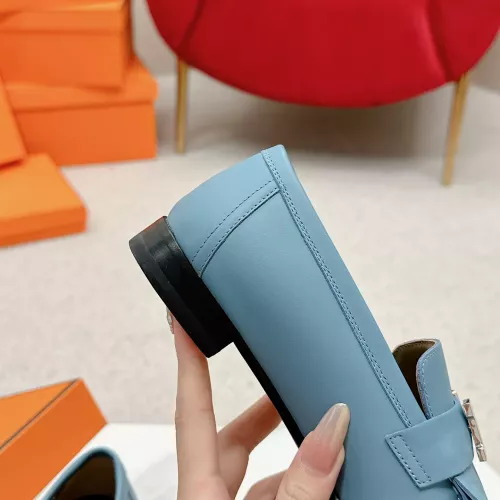 Replica Hermes Leather Shoes For Women #1341260 $125.00 USD for Wholesale