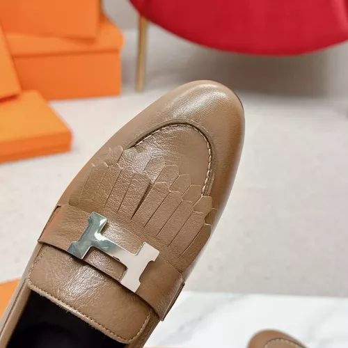 Replica Hermes Leather Shoes For Women #1341261 $125.00 USD for Wholesale