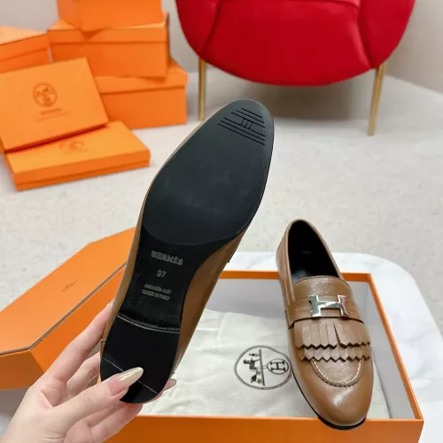 Replica Hermes Leather Shoes For Women #1341261 $125.00 USD for Wholesale