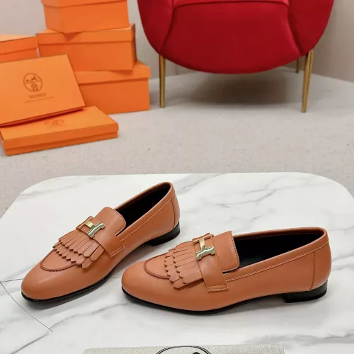 Replica Hermes Leather Shoes For Women #1341262 $125.00 USD for Wholesale