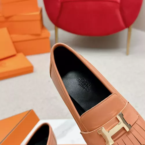 Replica Hermes Leather Shoes For Women #1341262 $125.00 USD for Wholesale
