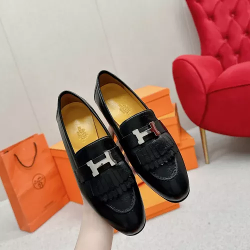 Replica Hermes Leather Shoes For Women #1341263 $125.00 USD for Wholesale