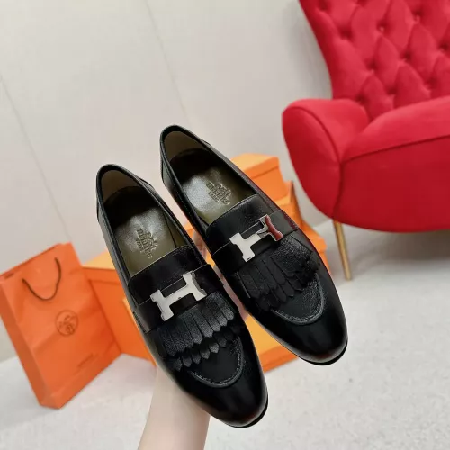Replica Hermes Leather Shoes For Women #1341264 $125.00 USD for Wholesale
