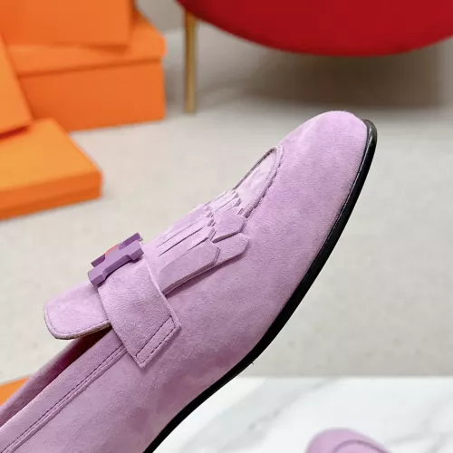 Replica Hermes Leather Shoes For Women #1341266 $125.00 USD for Wholesale