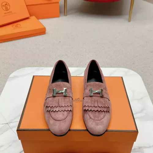 Replica Hermes Leather Shoes For Women #1341267 $125.00 USD for Wholesale