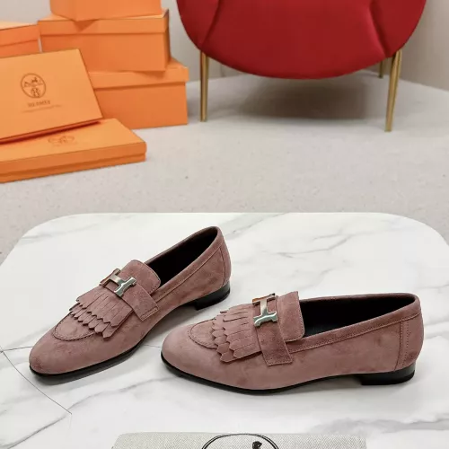Replica Hermes Leather Shoes For Women #1341267 $125.00 USD for Wholesale
