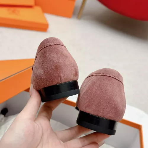 Replica Hermes Leather Shoes For Women #1341267 $125.00 USD for Wholesale