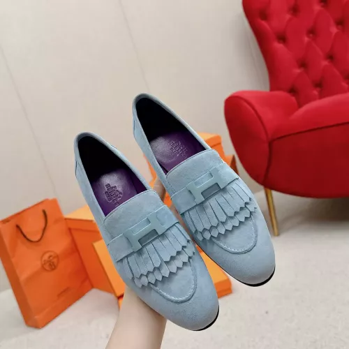 Replica Hermes Leather Shoes For Women #1341268 $125.00 USD for Wholesale