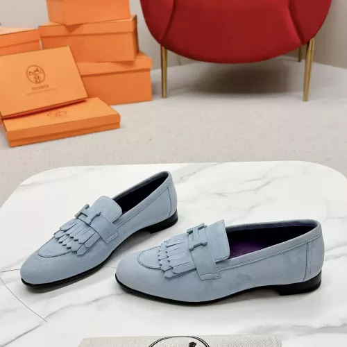 Replica Hermes Leather Shoes For Women #1341268 $125.00 USD for Wholesale