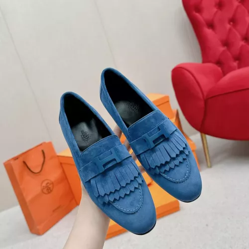 Replica Hermes Leather Shoes For Women #1341269 $125.00 USD for Wholesale