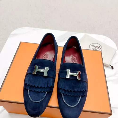 Replica Hermes Leather Shoes For Women #1341270 $125.00 USD for Wholesale
