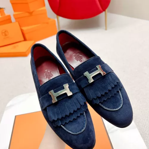 Replica Hermes Leather Shoes For Women #1341270 $125.00 USD for Wholesale