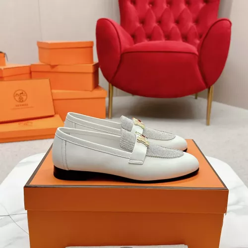 Replica Hermes Leather Shoes For Women #1341271 $125.00 USD for Wholesale