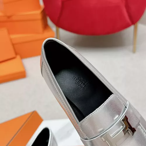 Replica Hermes Leather Shoes For Women #1341275 $125.00 USD for Wholesale