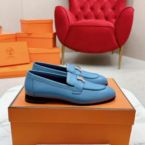 Replica Hermes Leather Shoes For Women #1341277 $125.00 USD for Wholesale