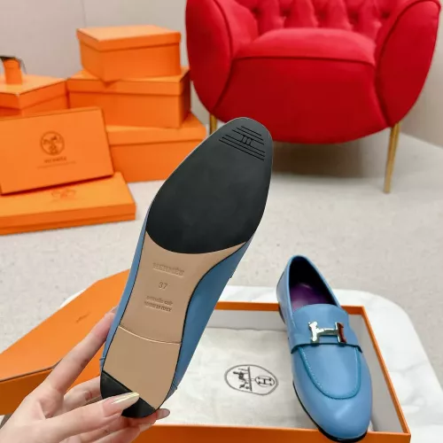 Replica Hermes Leather Shoes For Women #1341277 $125.00 USD for Wholesale
