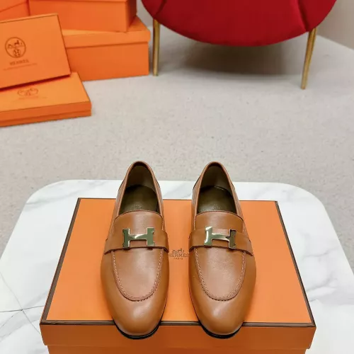 Replica Hermes Leather Shoes For Women #1341278 $125.00 USD for Wholesale