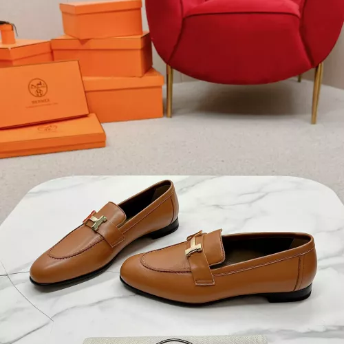 Replica Hermes Leather Shoes For Women #1341278 $125.00 USD for Wholesale