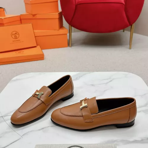 Replica Hermes Leather Shoes For Women #1341279 $125.00 USD for Wholesale