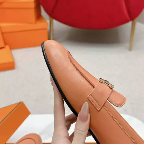 Replica Hermes Leather Shoes For Women #1341280 $125.00 USD for Wholesale