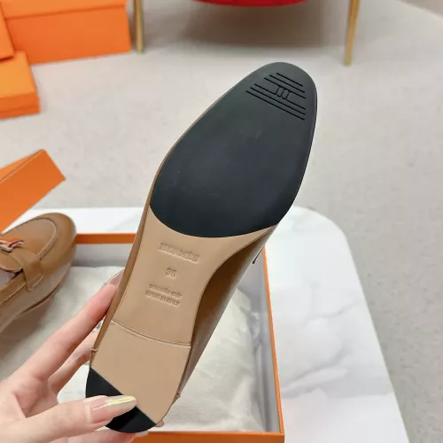 Replica Hermes Leather Shoes For Women #1341281 $125.00 USD for Wholesale