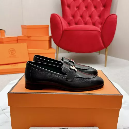 Replica Hermes Leather Shoes For Women #1341282 $125.00 USD for Wholesale