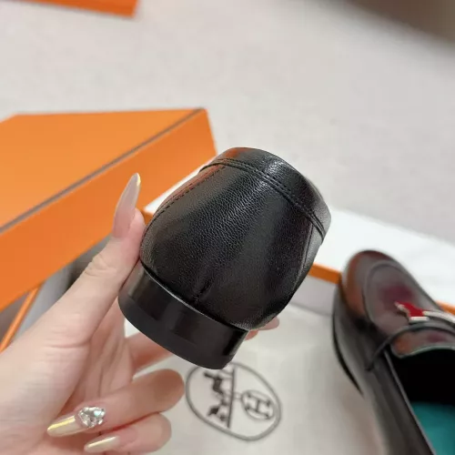 Replica Hermes Leather Shoes For Women #1341282 $125.00 USD for Wholesale