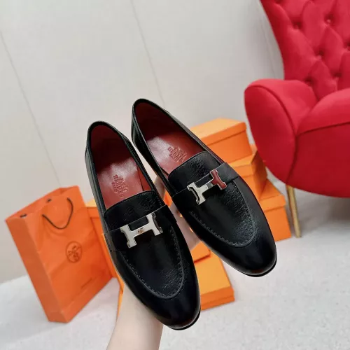 Replica Hermes Leather Shoes For Women #1341283 $125.00 USD for Wholesale