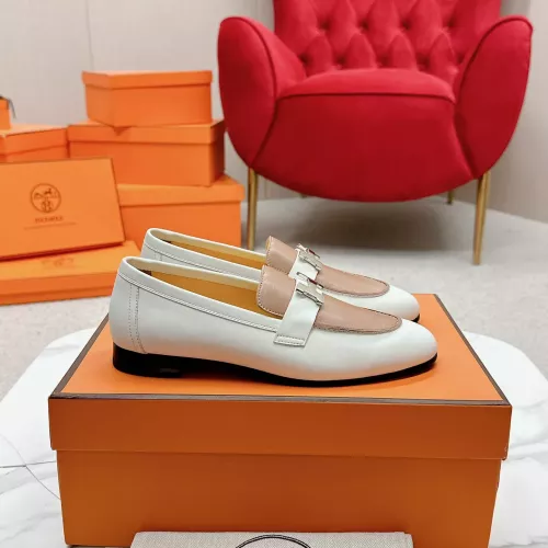 Replica Hermes Leather Shoes For Women #1341286 $125.00 USD for Wholesale