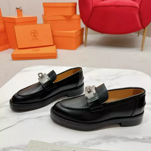 Replica Hermes Leather Shoes For Women #1341287 $140.00 USD for Wholesale