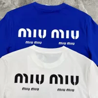 $92.00 USD MIU MIU T-Shirts Short Sleeved For Men #1338366