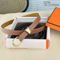 $60.00 USD Hermes AAA Quality Belts In 2.4cm For Women #1339469