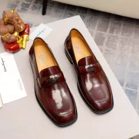 $88.00 USD Salvatore Ferragamo Leather Shoes For Men #1340012