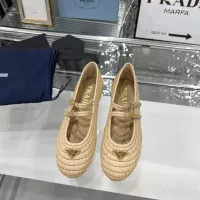 $122.00 USD Prada Flat Shoes For Women #1341020