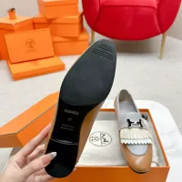 $125.00 USD Hermes Leather Shoes For Women #1341230