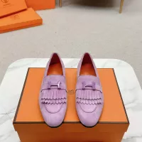 $125.00 USD Hermes Leather Shoes For Women #1341266