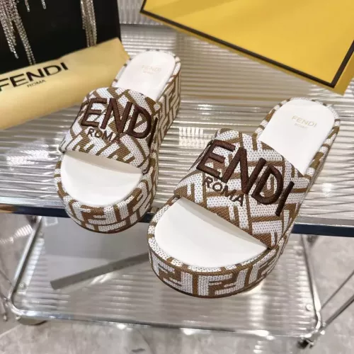 Replica Fendi Slippers For Women #1341585 $85.00 USD for Wholesale
