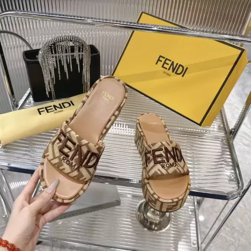 Replica Fendi Slippers For Women #1341586 $85.00 USD for Wholesale