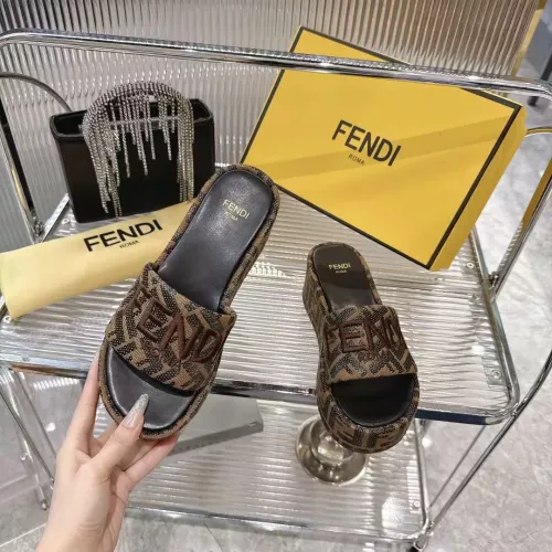 Replica Fendi Slippers For Women #1341587 $85.00 USD for Wholesale