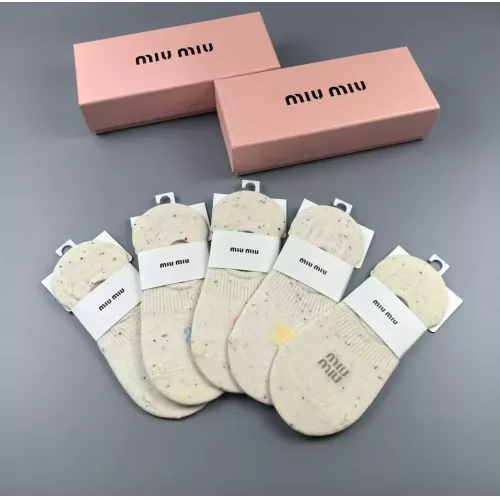 Replica MIU MIU Socks For Women #1341805 $25.00 USD for Wholesale